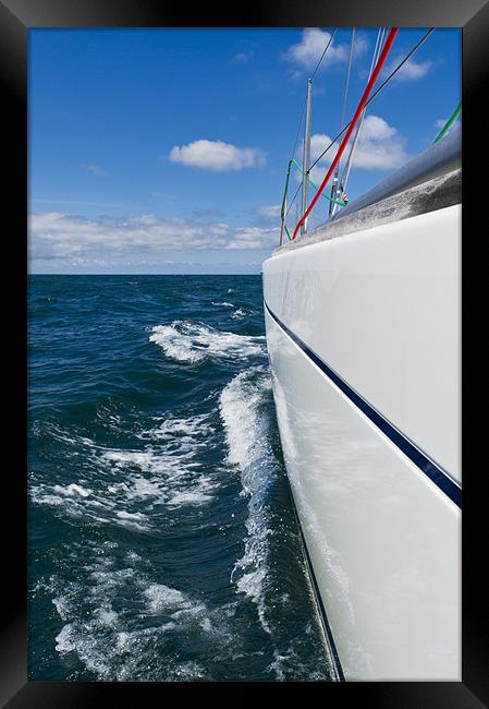 Yacht lines Framed Print by Gary Eason