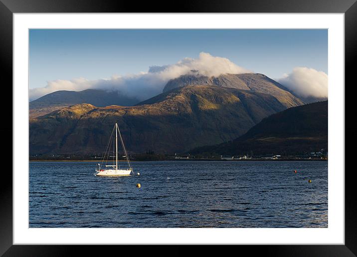 Yacht, Ben Nevis Framed Mounted Print by Gary Eason