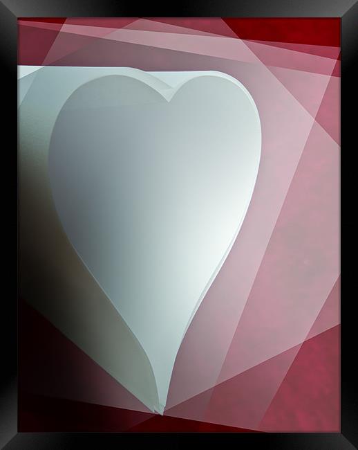 Valentine paper heart Framed Print by Gary Eason