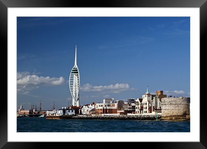 Spinnaker Tower and Round Tower, Portsmouth Framed Mounted Print by Gary Eason