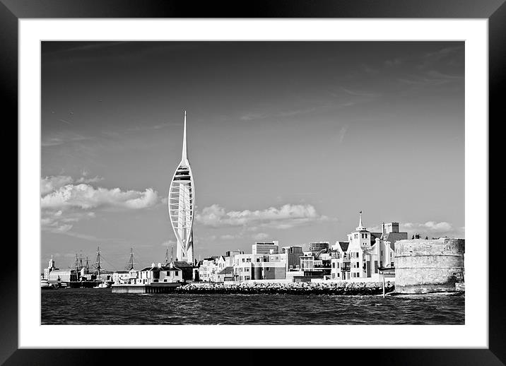 Spinnaker Tower and Round Tower, Portsmouth Framed Mounted Print by Gary Eason