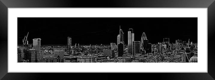 City of London panorama Framed Mounted Print by Gary Eason