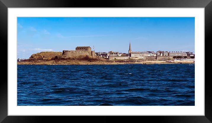 St Malo from seaward Framed Mounted Print by Gary Eason