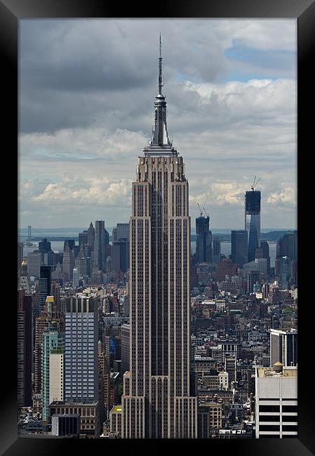 Empire State Building portrait Framed Print by Gary Eason