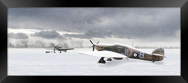 Hurricanes in the snow Framed Print by Gary Eason