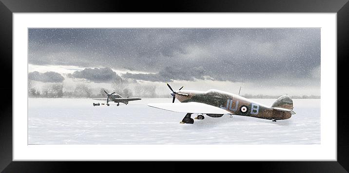 Hurricanes in the snow Framed Mounted Print by Gary Eason