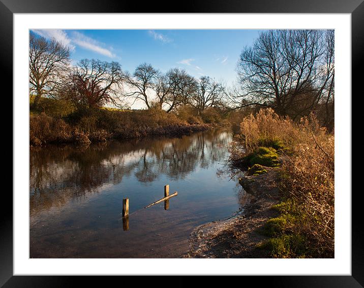 River Chess in autumn Framed Mounted Print by Gary Eason