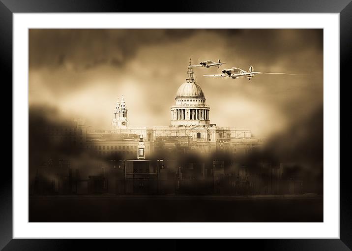 Cartoon: Hurricanes over St Paul''''s Framed Mounted Print by Gary Eason