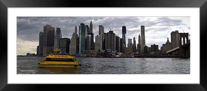 Manhattan from the East River Framed Mounted Print by Gary Eason