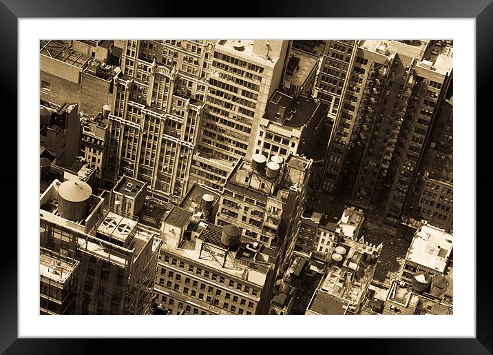 New York City buildings Framed Mounted Print by Gary Eason