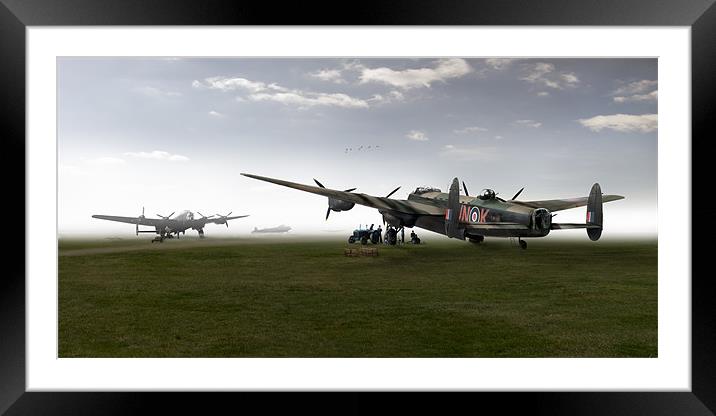 Lancasters on dispersal Framed Mounted Print by Gary Eason