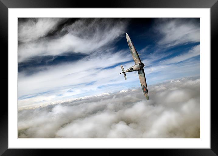 Freedom: Spitfire solo Framed Mounted Print by Gary Eason