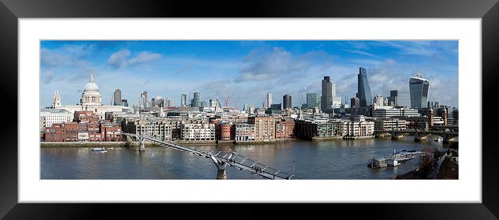 London skyline, St Pauls and the City Framed Mounted Print by Gary Eason