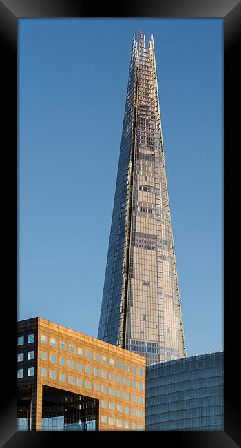The Shard from the river Framed Print by Gary Eason
