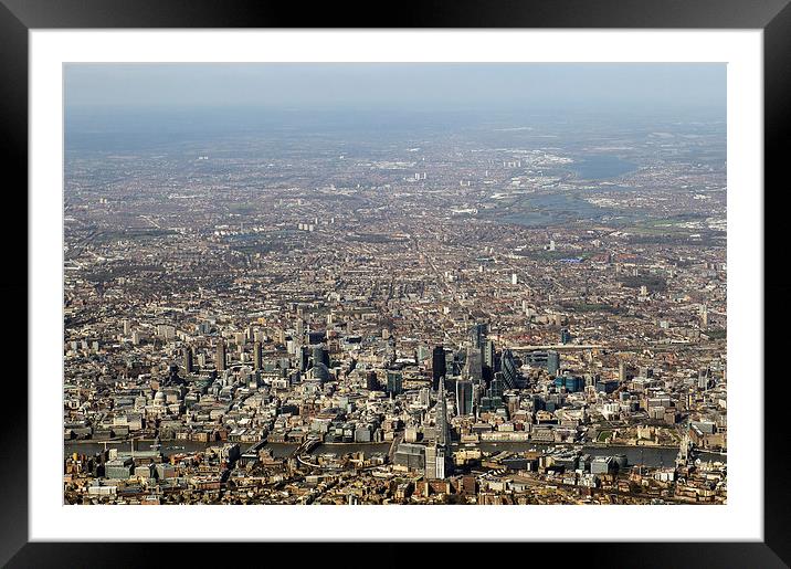 Aerial view of the City of London Framed Mounted Print by Gary Eason