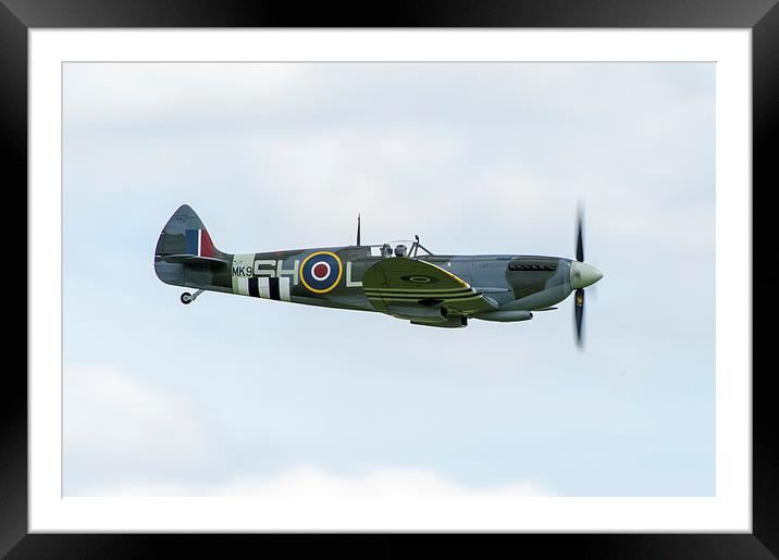Spitfire Mk IX Framed Mounted Print by Gary Eason