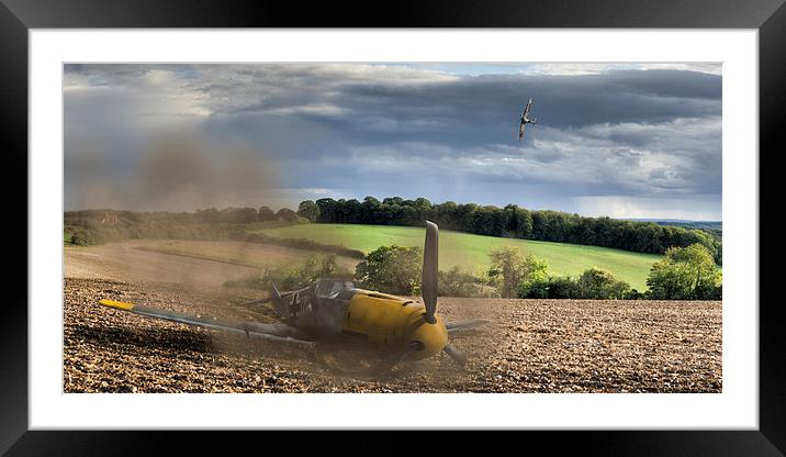 Downfall of a Bf109 Framed Mounted Print by Gary Eason