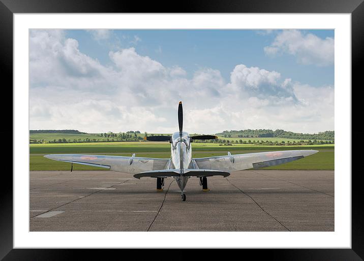 Spitfire on dispersal Framed Mounted Print by Gary Eason