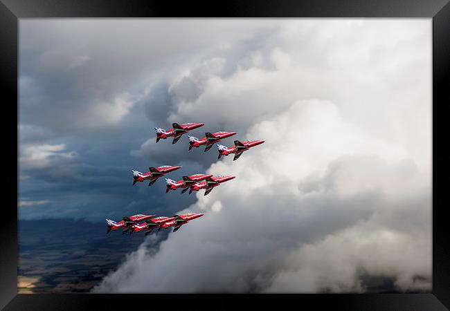 Cloud riders - the Red Arrows Framed Print by Gary Eason