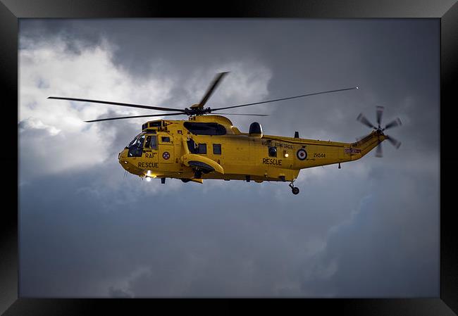 RAF Sea King rescue helicopter Framed Print by Gary Eason