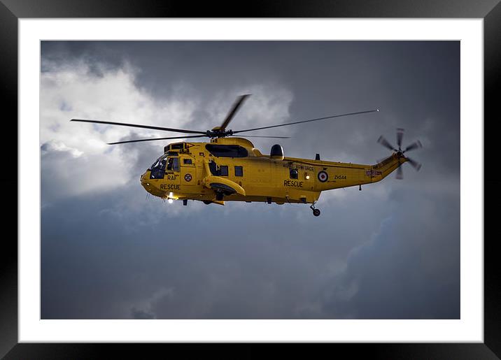 RAF Sea King rescue helicopter Framed Mounted Print by Gary Eason