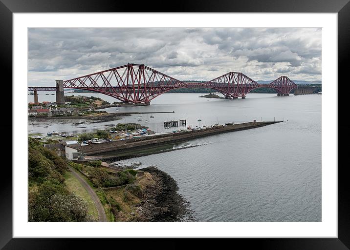 Forth Rail Bridge from North Queensferry Framed Mounted Print by Gary Eason