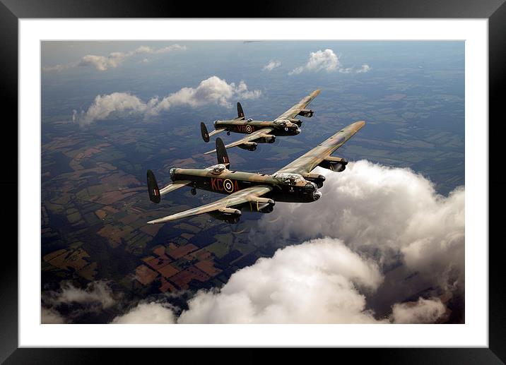 Birds of a feather: two Lancasters Framed Mounted Print by Gary Eason