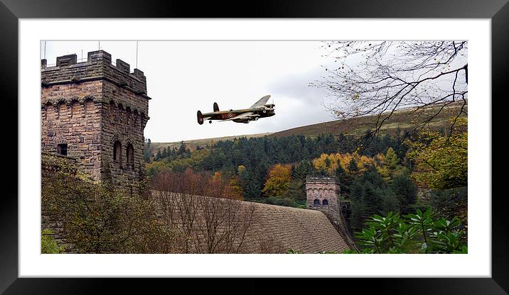 Canadian Lancaster VR-A at the Derwent Dam Framed Mounted Print by Gary Eason