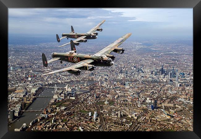 Two Lancasters over London Framed Print by Gary Eason