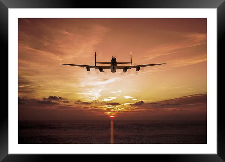 Farewell: Lancaster sunset Framed Mounted Print by Gary Eason