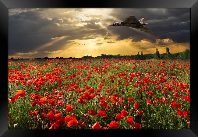 The Final Sortie Vulcan Bomber Version I Framed Print by Gary Eason