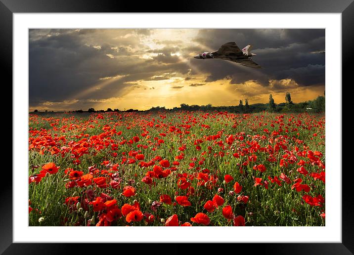 The Final Sortie Vulcan Bomber Version I Framed Mounted Print by Gary Eason