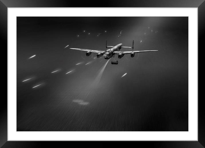 Goner from Dambuster J-Johnny black and white vers Framed Mounted Print by Gary Eason