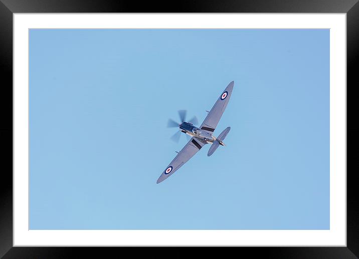 Silver Spitfire Framed Mounted Print by Gary Eason