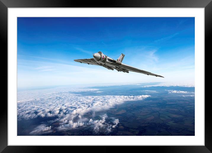Vulcan in flight Framed Mounted Print by Gary Eason