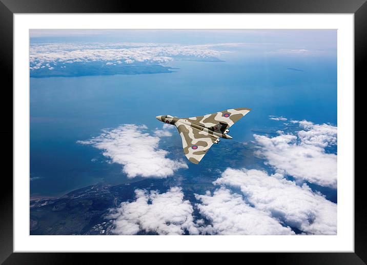 Vulcan over South Wales Framed Mounted Print by Gary Eason