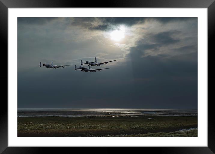 Dambusters training over The Wash Framed Mounted Print by Gary Eason