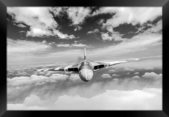 Cold War warrior climbing to mission altitude B&W  Framed Print by Gary Eason