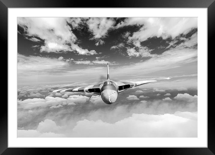 Cold War warrior climbing to mission altitude B&W  Framed Mounted Print by Gary Eason