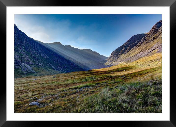 Afternoon sun rays Bealach na Ba Framed Mounted Print by Gary Eason