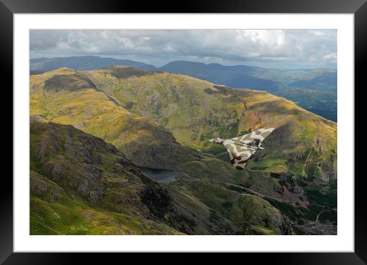 Vulcan low-level in the Lakes Framed Mounted Print by Gary Eason