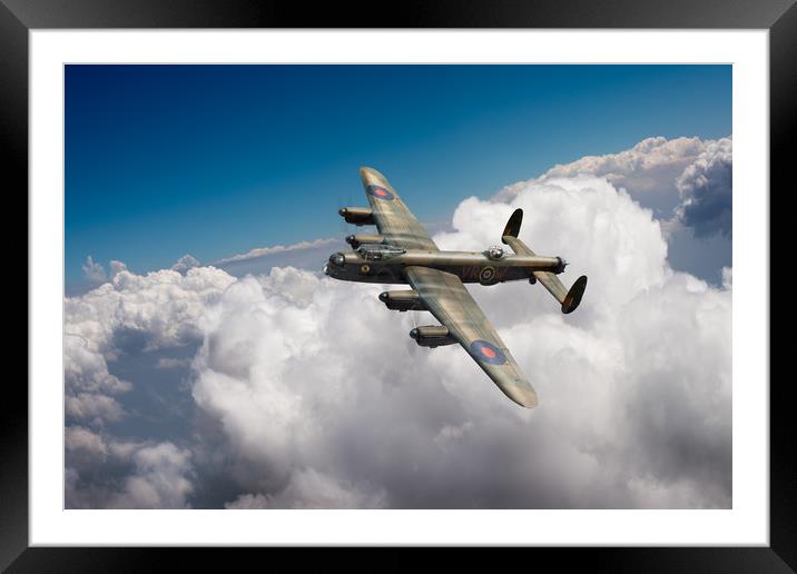 Lancaster KB799 The Moose above clouds Framed Mounted Print by Gary Eason