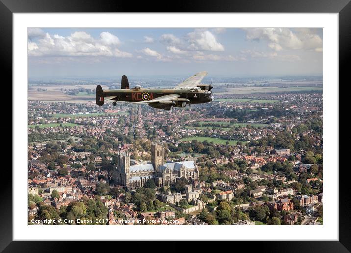 'City of Lincoln' over the City of Lincoln Framed Mounted Print by Gary Eason