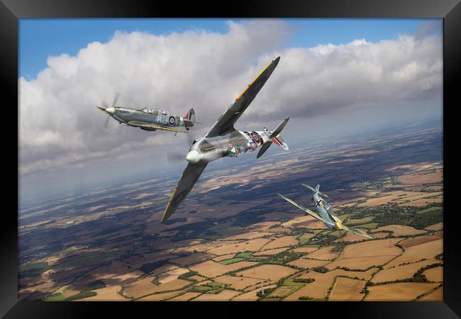 Spitfire TR 9 fighter affiliation Framed Print by Gary Eason