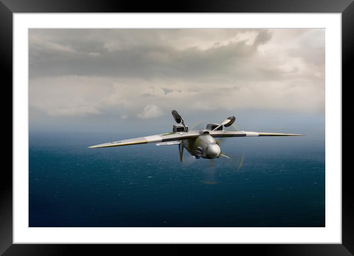 Spitfire PR XIX PS915 inverted Framed Mounted Print by Gary Eason