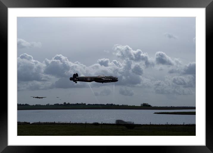 Dambusters Lancasters at Abberton  Framed Mounted Print by Gary Eason