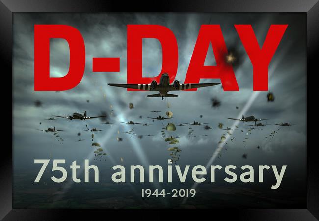 D-Day 75th poster Framed Print by Gary Eason