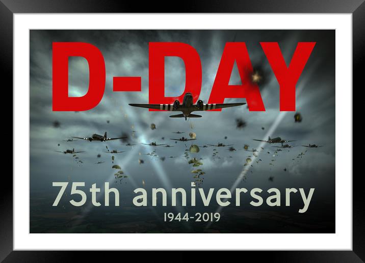 D-Day 75th poster Framed Mounted Print by Gary Eason