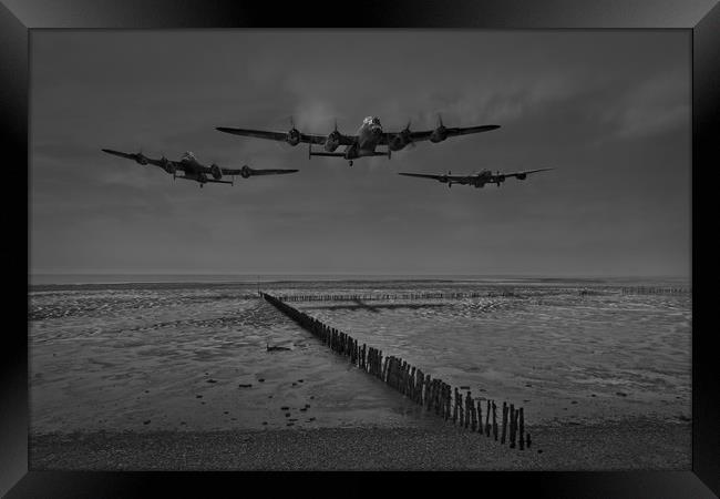 Enemy coast ahead, skipper B&W version Framed Print by Gary Eason