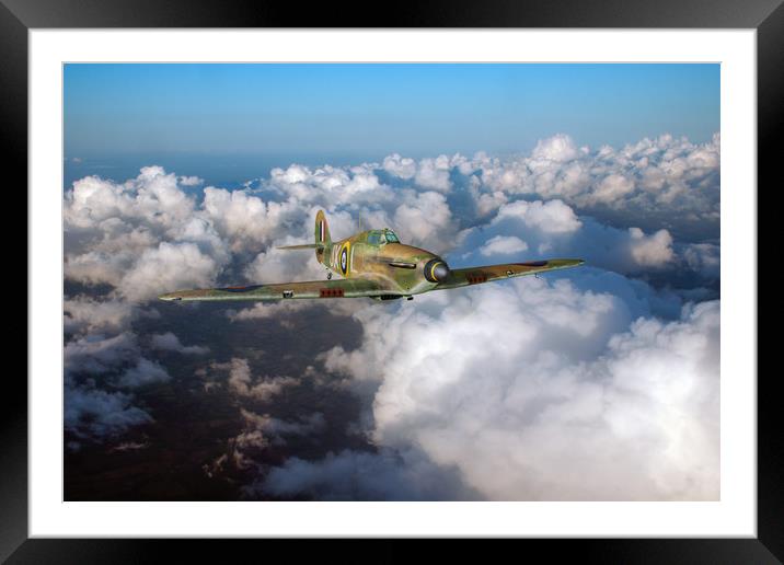 RAF Hurricane JX-L in flight Framed Mounted Print by Gary Eason